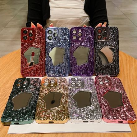 iPhone - Luxury Makeup Mirror Diamond Case