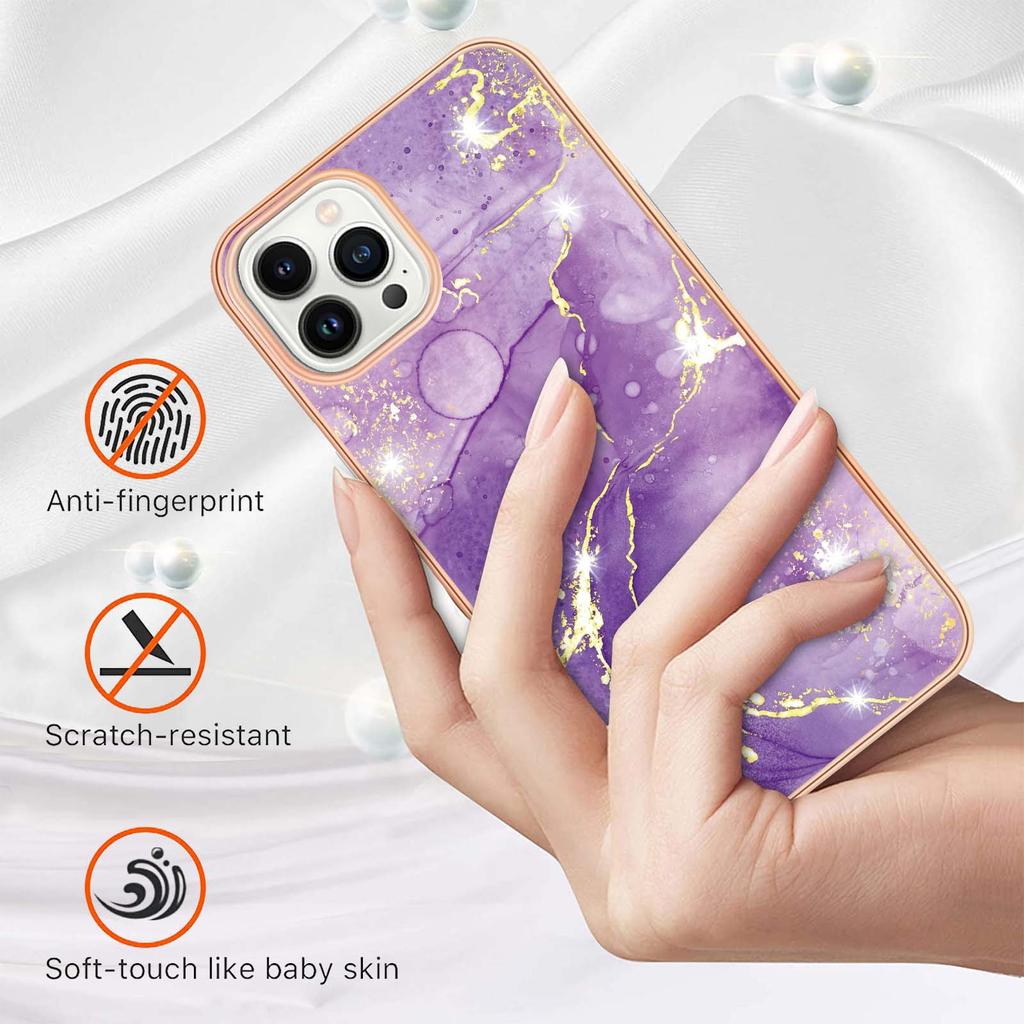 iPhone 13 Series - Golden Glamour Marble Art Bling Phone Case