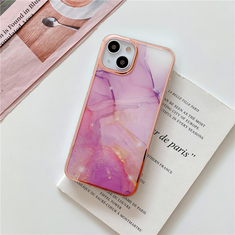 iPhone 13 Series - Golden Glamour Marble Art Bling Phone Case