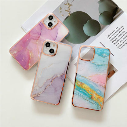 iPhone 13 Series - Golden Glamour Marble Art Bling Phone Case