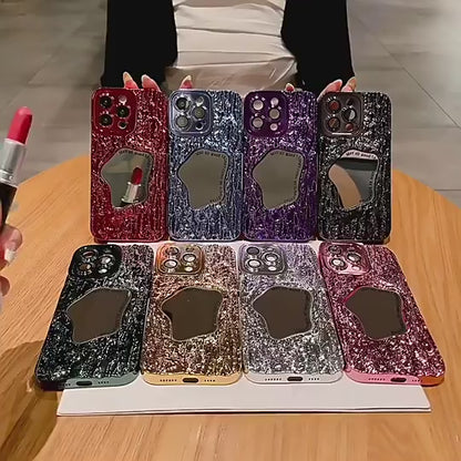 iPhone - Luxury Makeup Mirror Diamond Case