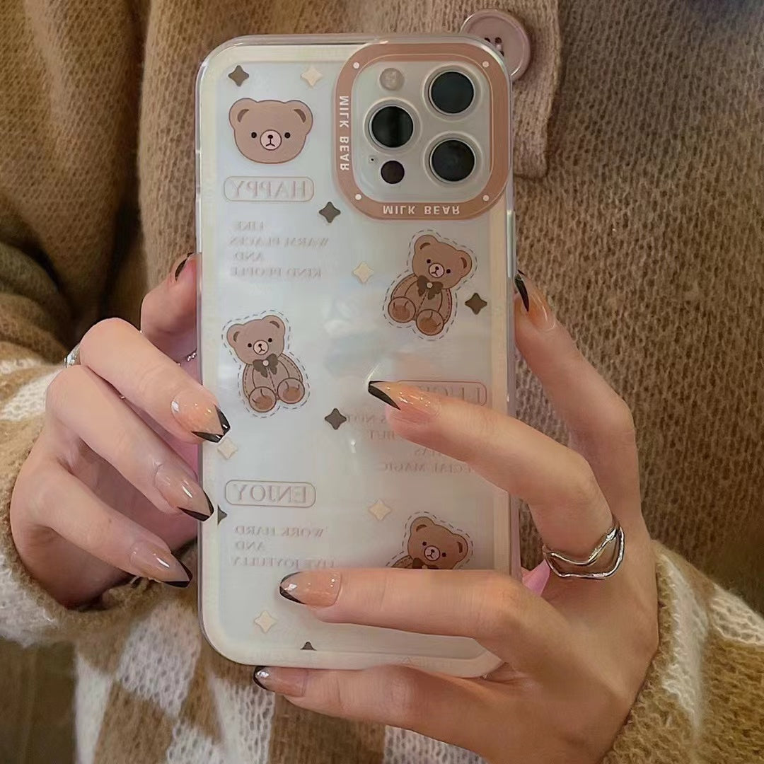 iPhone - Lovely Clear Brown Bear Case