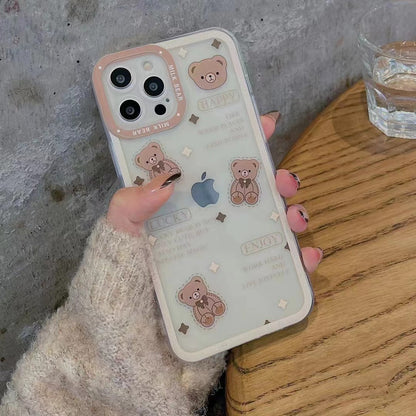 iPhone - Lovely Clear Brown Bear Case