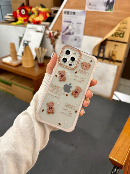 iPhone - Lovely Clear Brown Bear Case